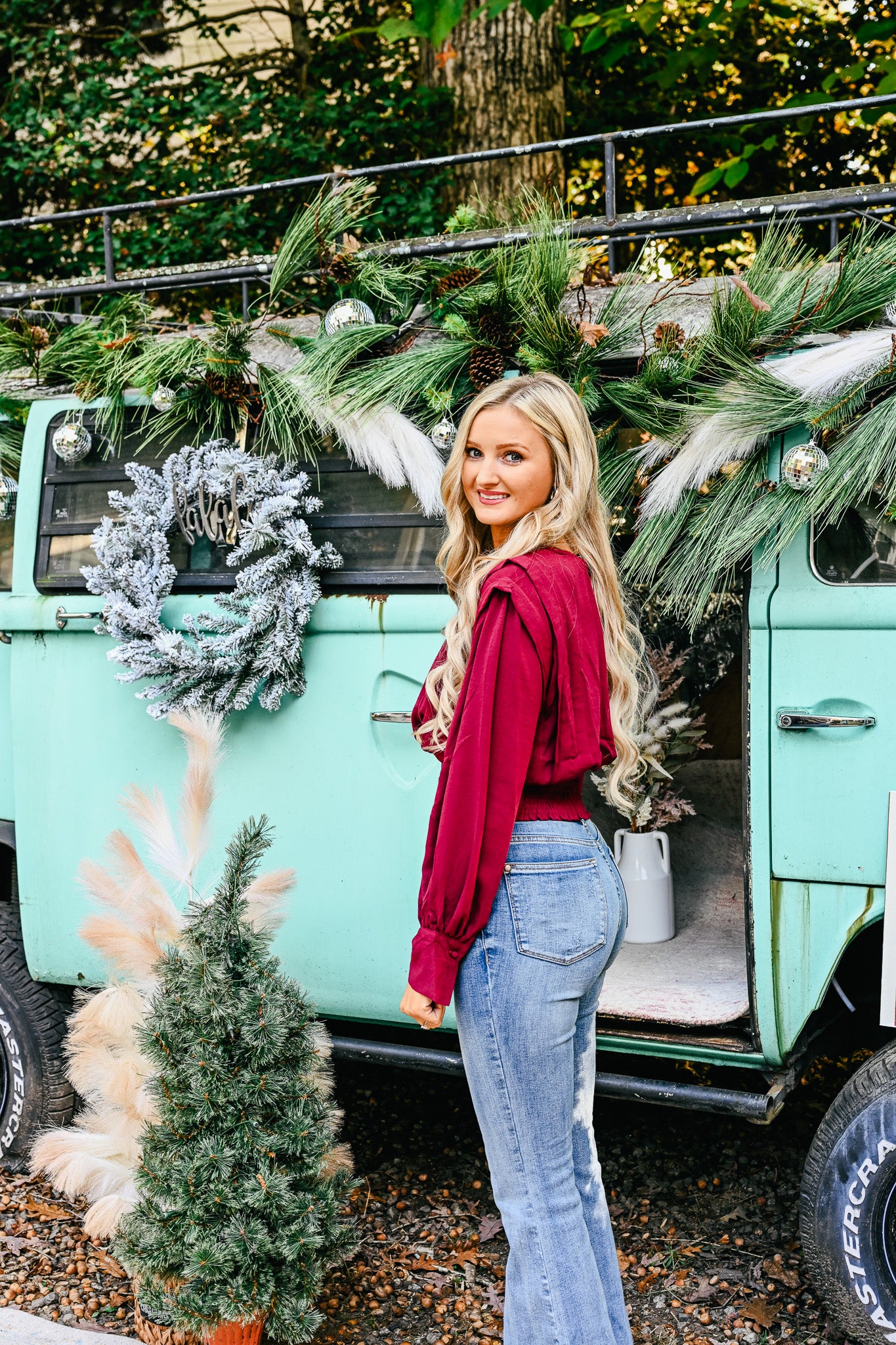 The Mira Burgundy Top