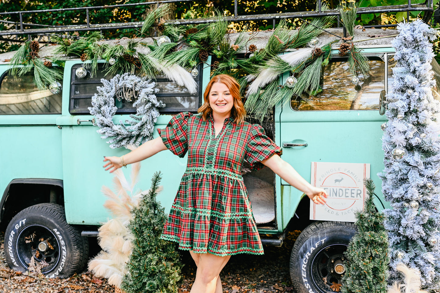 Santas Helper Plaid Dress