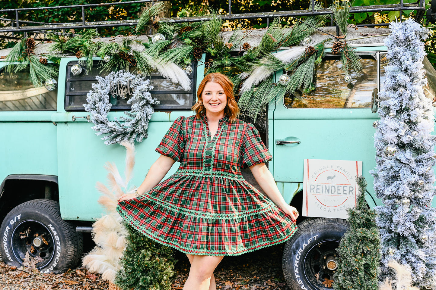 Santas Helper Plaid Dress