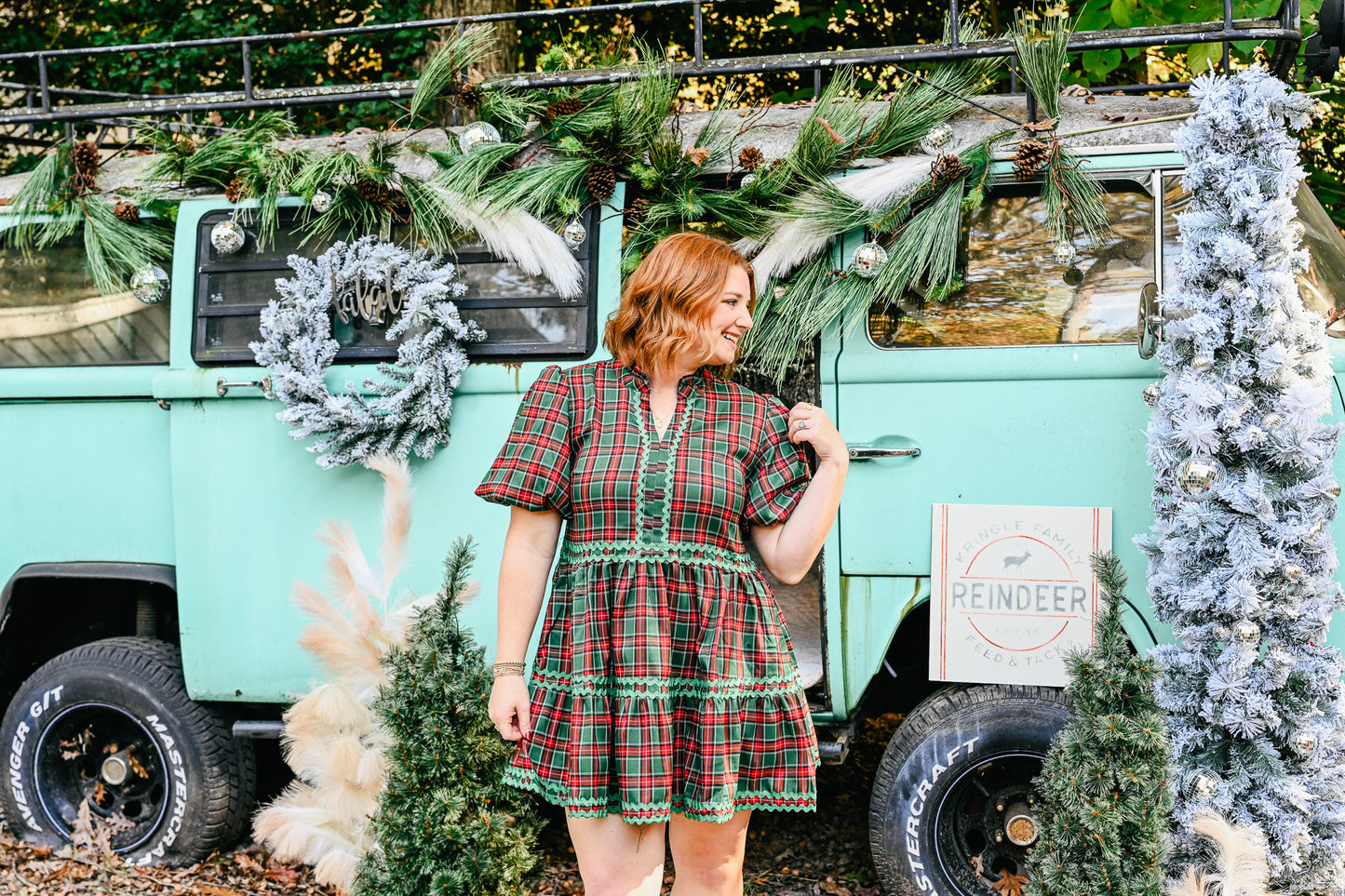 Santas Helper Plaid Dress