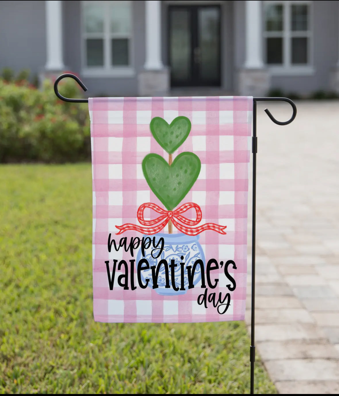 Valentine's Day Topiary Flag