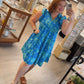 Somewhere Sunny Blue Mix Dress -