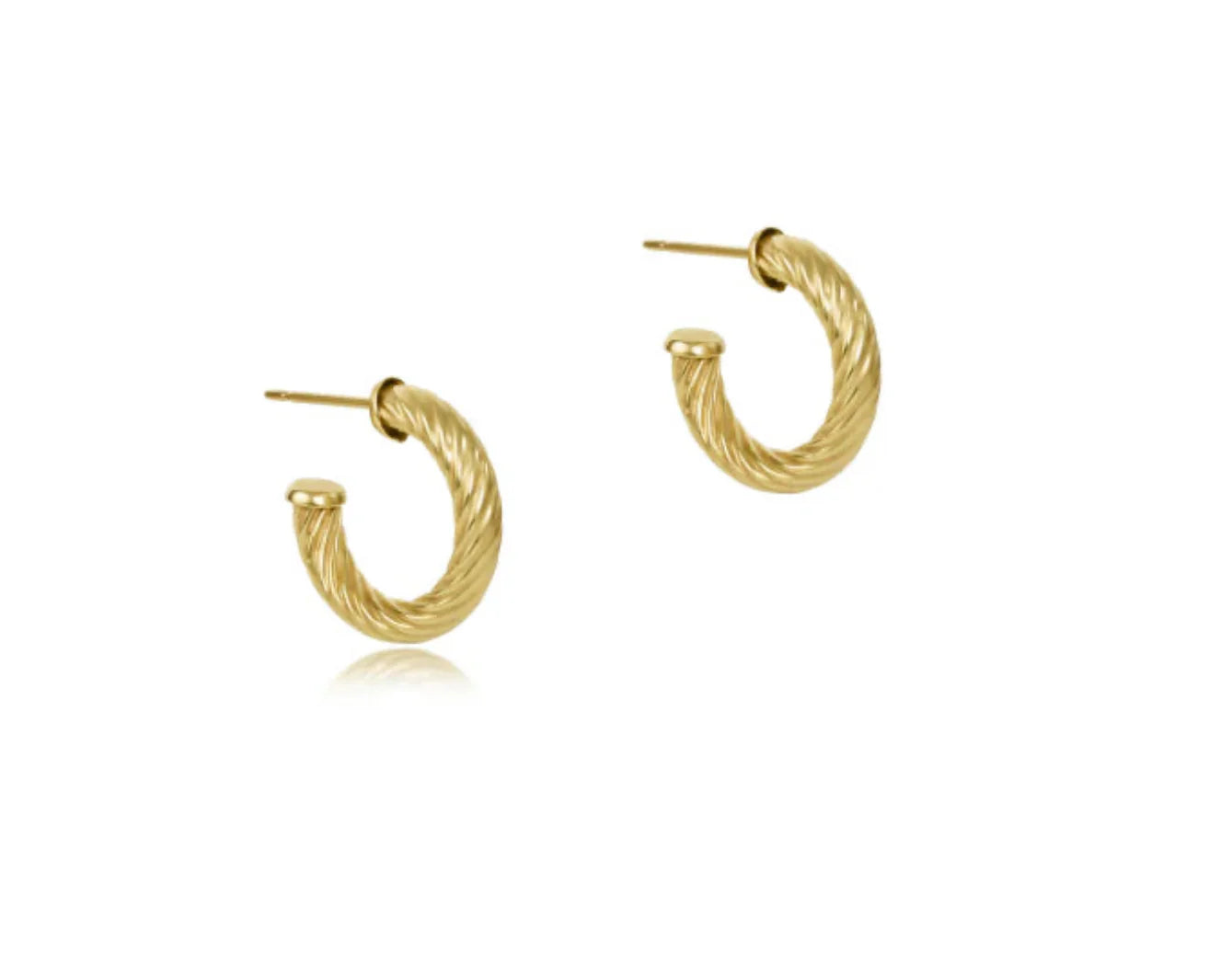 Gold 0.5 Textured Twist Hoop