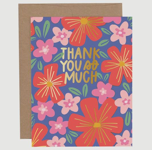 Thank You So Much Floral Card