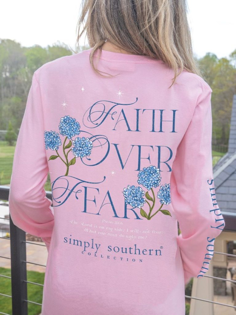 Faith Over Fear Pink Long Sleeve -