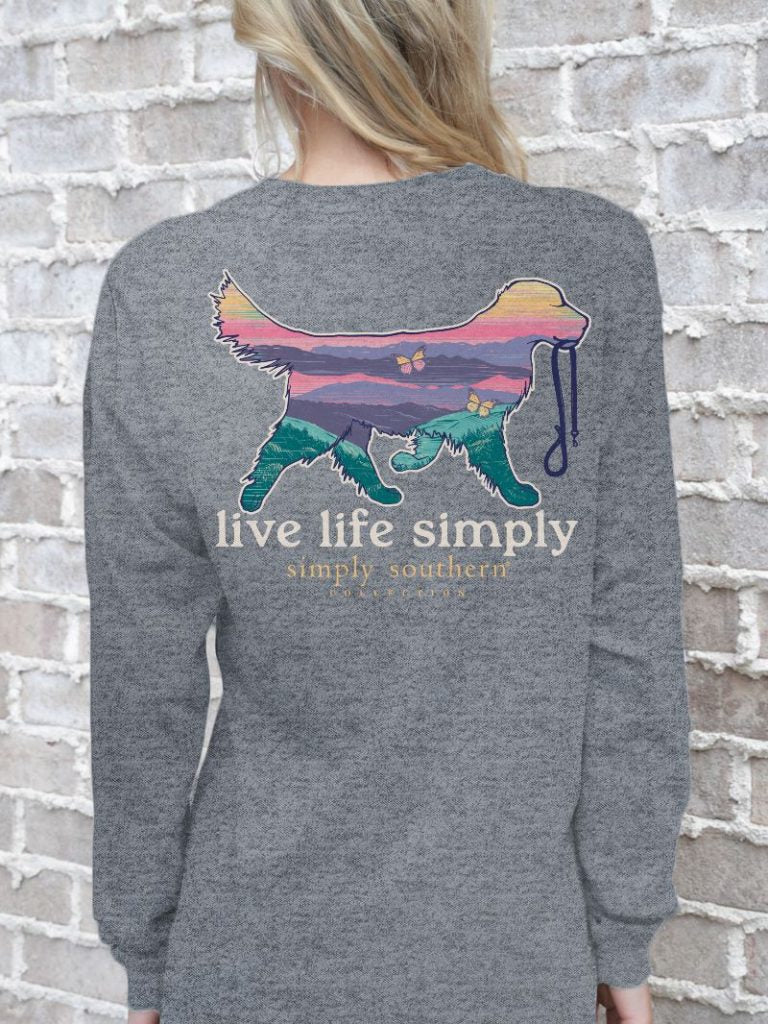 Sunset Dog Charcoal Long Sleeve -