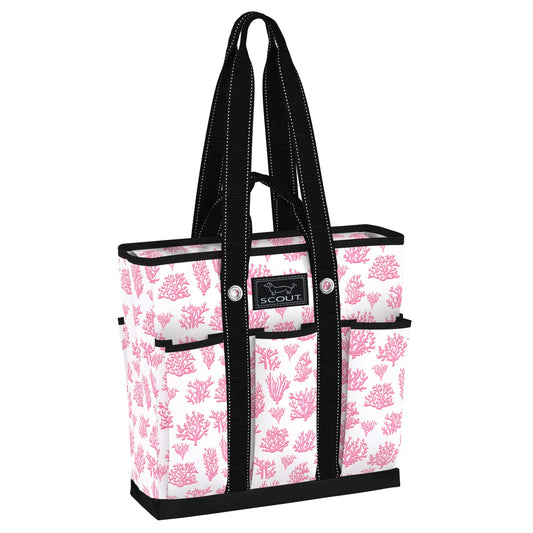 Floral Reef Pocket Rocket Pocket Tote Bag