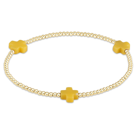 Signature Cross Gold 2mm Canary Yellow