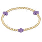 Signature Cross Gold 3mm Purple Bracelet