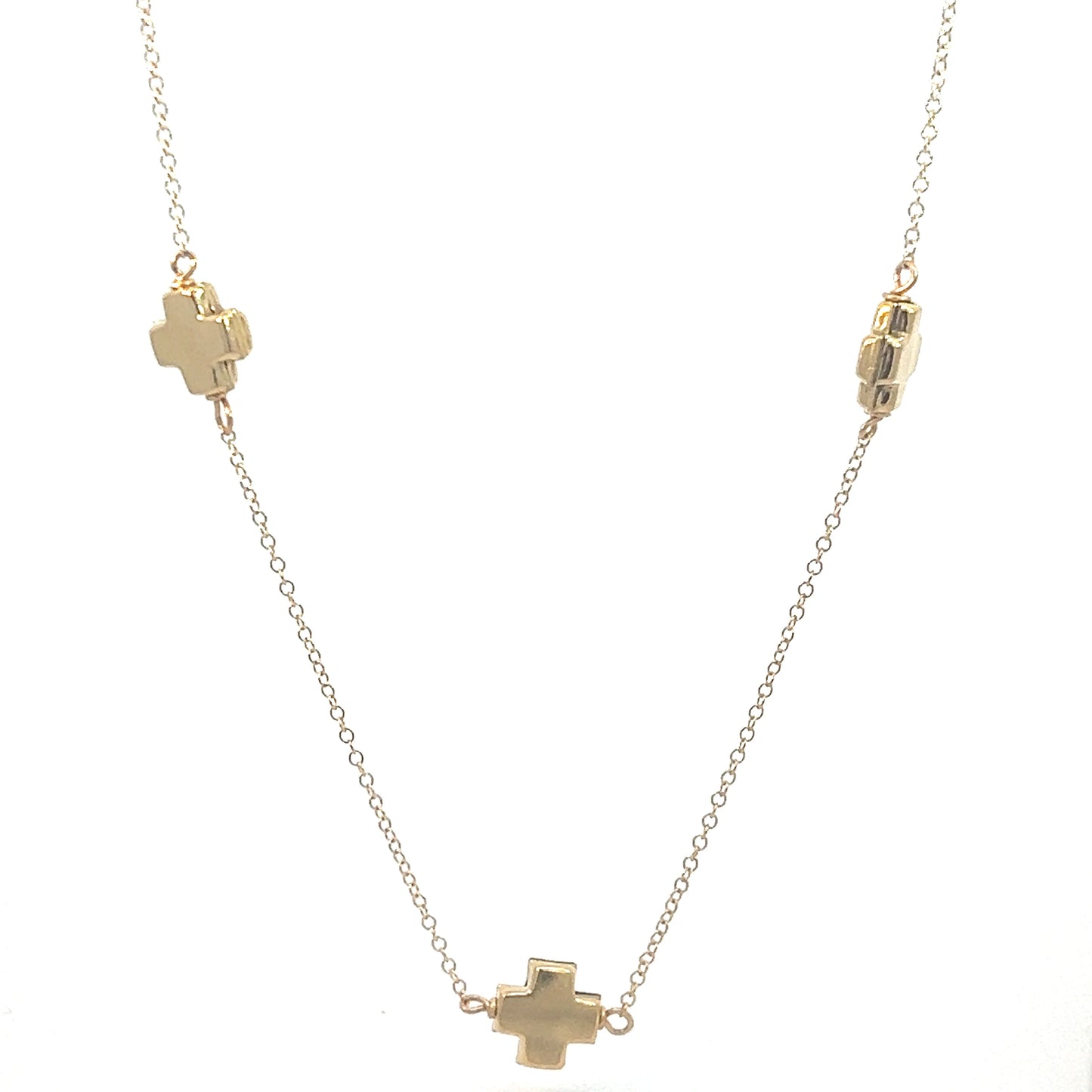 17'' Simplicity Choker Necklace - Signature Gold Cross