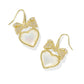 Haisley Gold Drop Earrings - White MOP