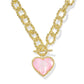 Haisley Heart Statement Necklace - Gold Blush