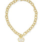 Haisley Heart Statement Necklace - Gold