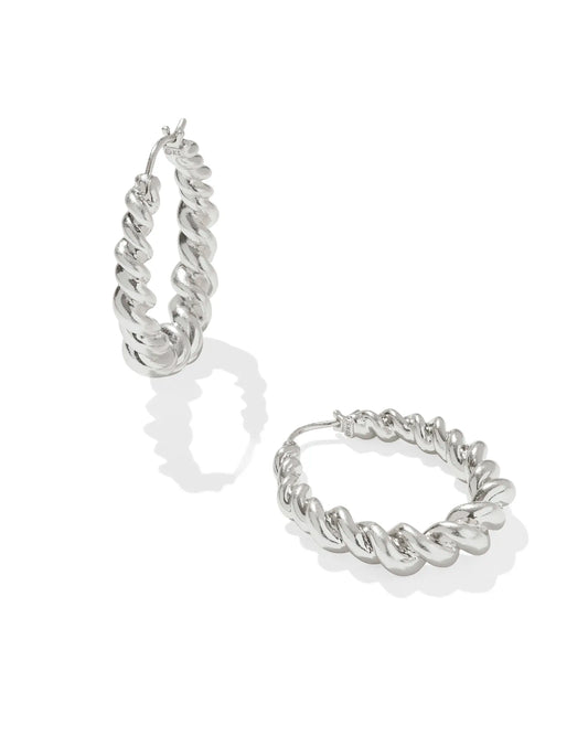 Haisley Hoop Earrings - Silver