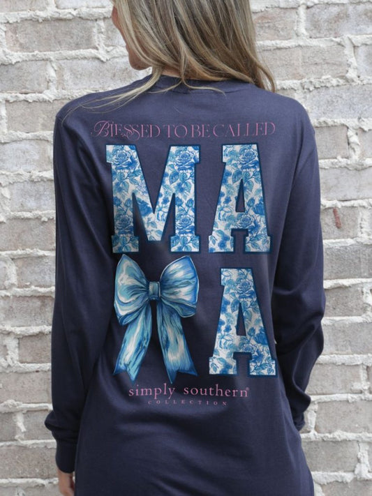 Blue Mama Bow Long Sleeve -