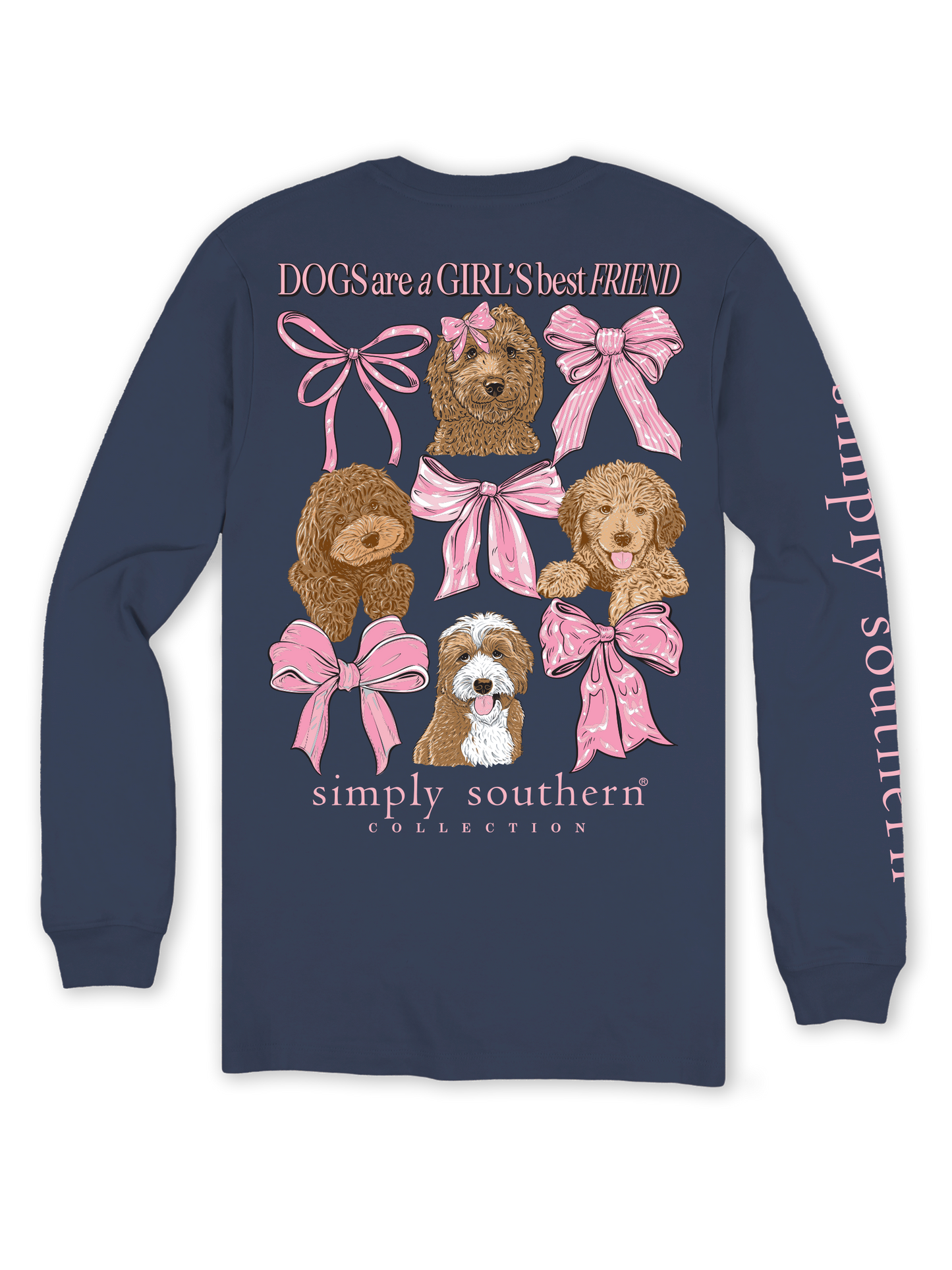 Dogs Bffs Bows Long Sleeve -