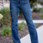 High Waist Cargo Bootcut Jeans Style 88872