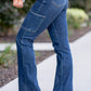 High Waist Cargo Bootcut Jeans Style 88872