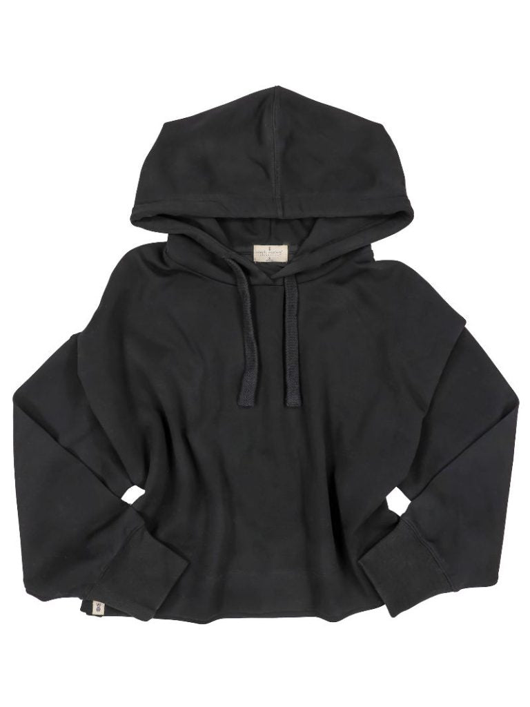 Black Cropped Hoodie -