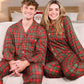 SS Red Plaid Button Up Pajama Set -