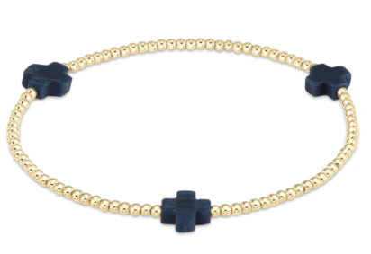 Signature Cross 2mm - Navy