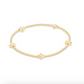 Signature Cross Small Gold 2mm Bead Bracelet