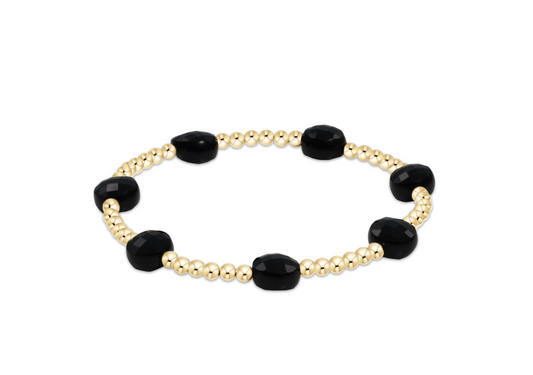 Admire Gold 3MM - Faceted Onyx