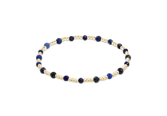 Sincerity Gold 3MM Bracelet - Lapis