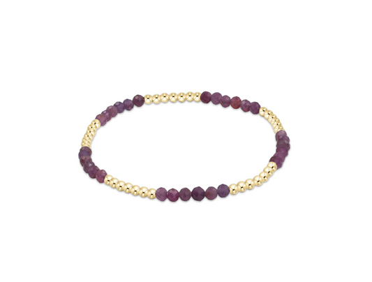 Blissful 2.5mm Bracelet - Ruby