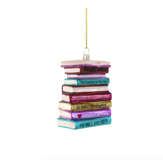 I Heart Banned Books Ornament