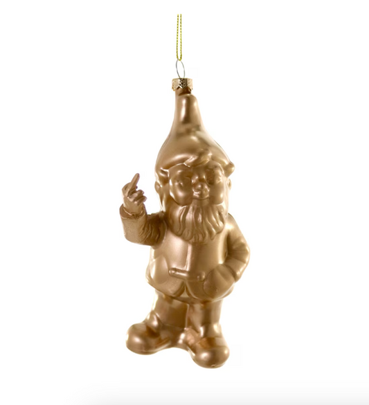 Naughty Gnome (GOLD)  Ornament