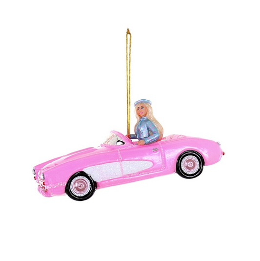 Pink Corvette Ornament