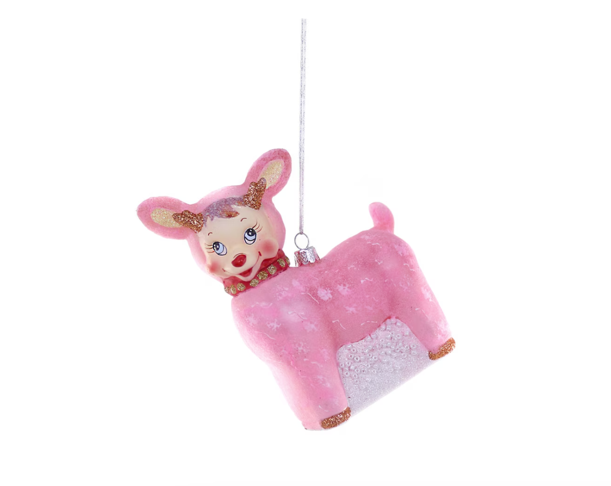 Pink Reindeer Ornament