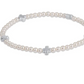 Signature Cross Small Pearl 3mm Silver Bracelet