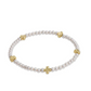 Signature Cross Small Pearl 3mm Gold Bracelet