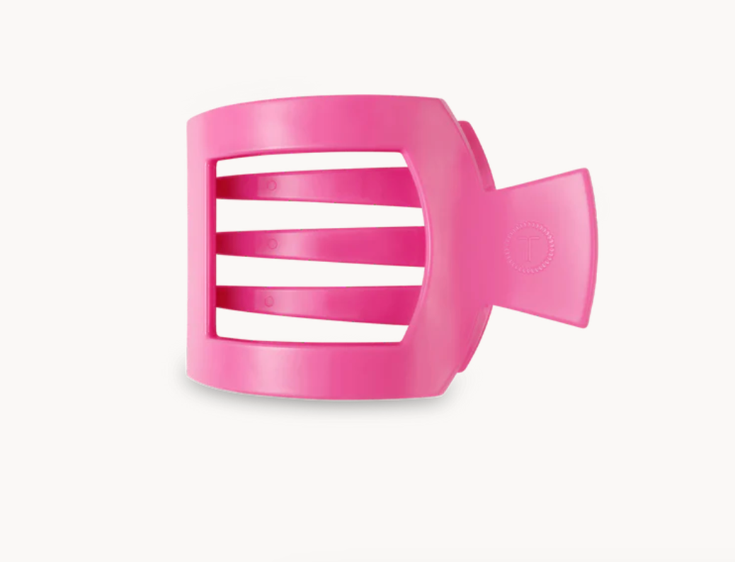 Paradise Pink Small Square Flat Hair Clip