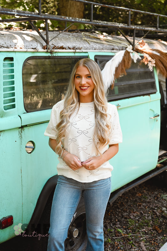 The Beverly Bow Cream Sweater