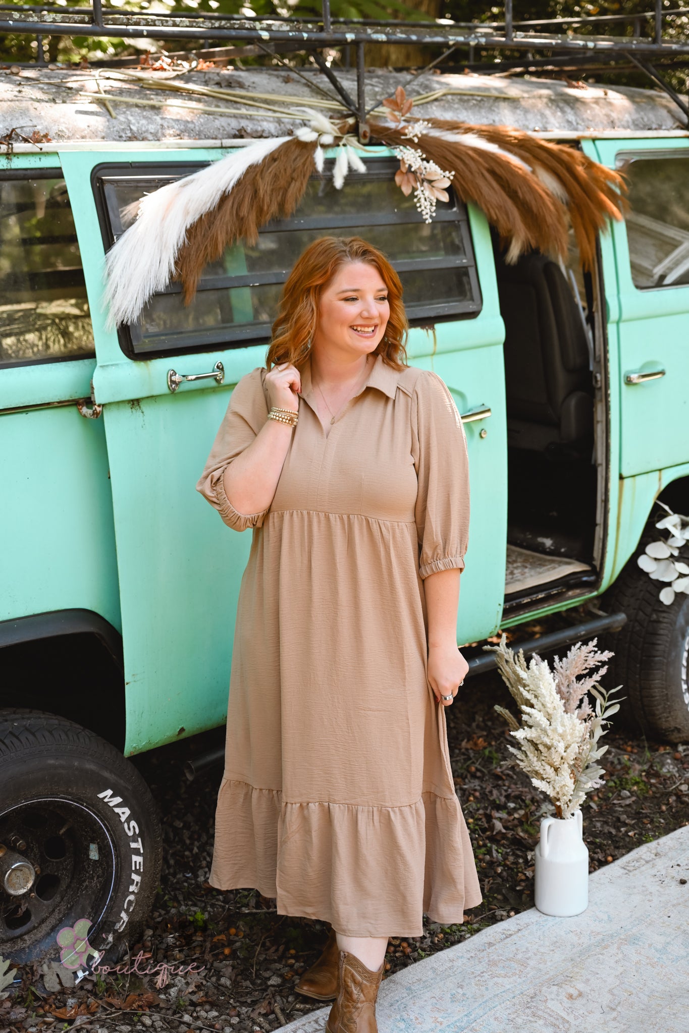 The Winbury Tan Dress