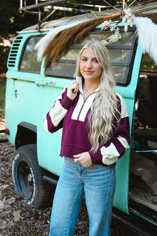 Lyle Plum Pullover