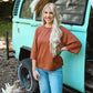 Evening Stroll Pullover Top - Terracotta -