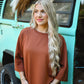 Evening Stroll Pullover Top - Terracotta -