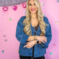 Mollie Bow Tie Denim Jacket -