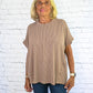 Starting Fresh Taupe Top -