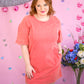 Papaya Mineral Wash Tshirt Dress