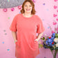 Papaya Mineral Wash Tshirt Dress