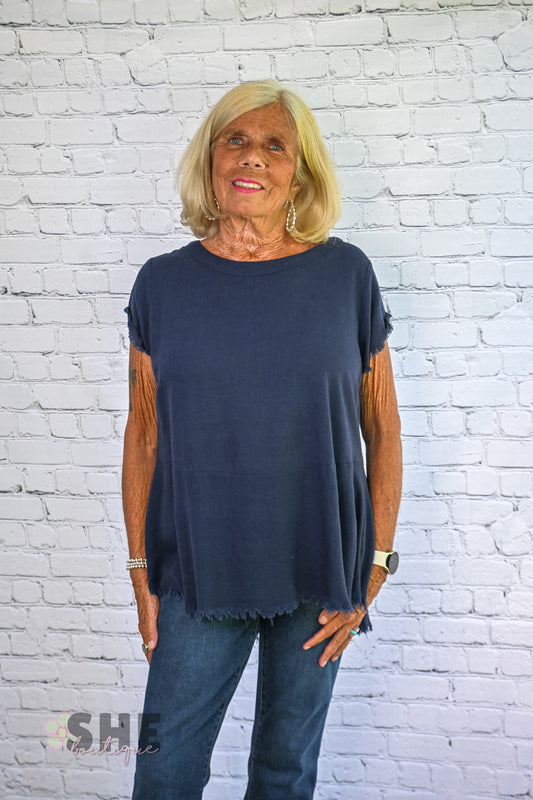 Holli Navy Top -