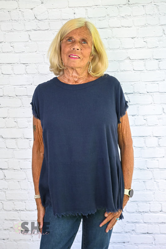 Holli Navy Top -