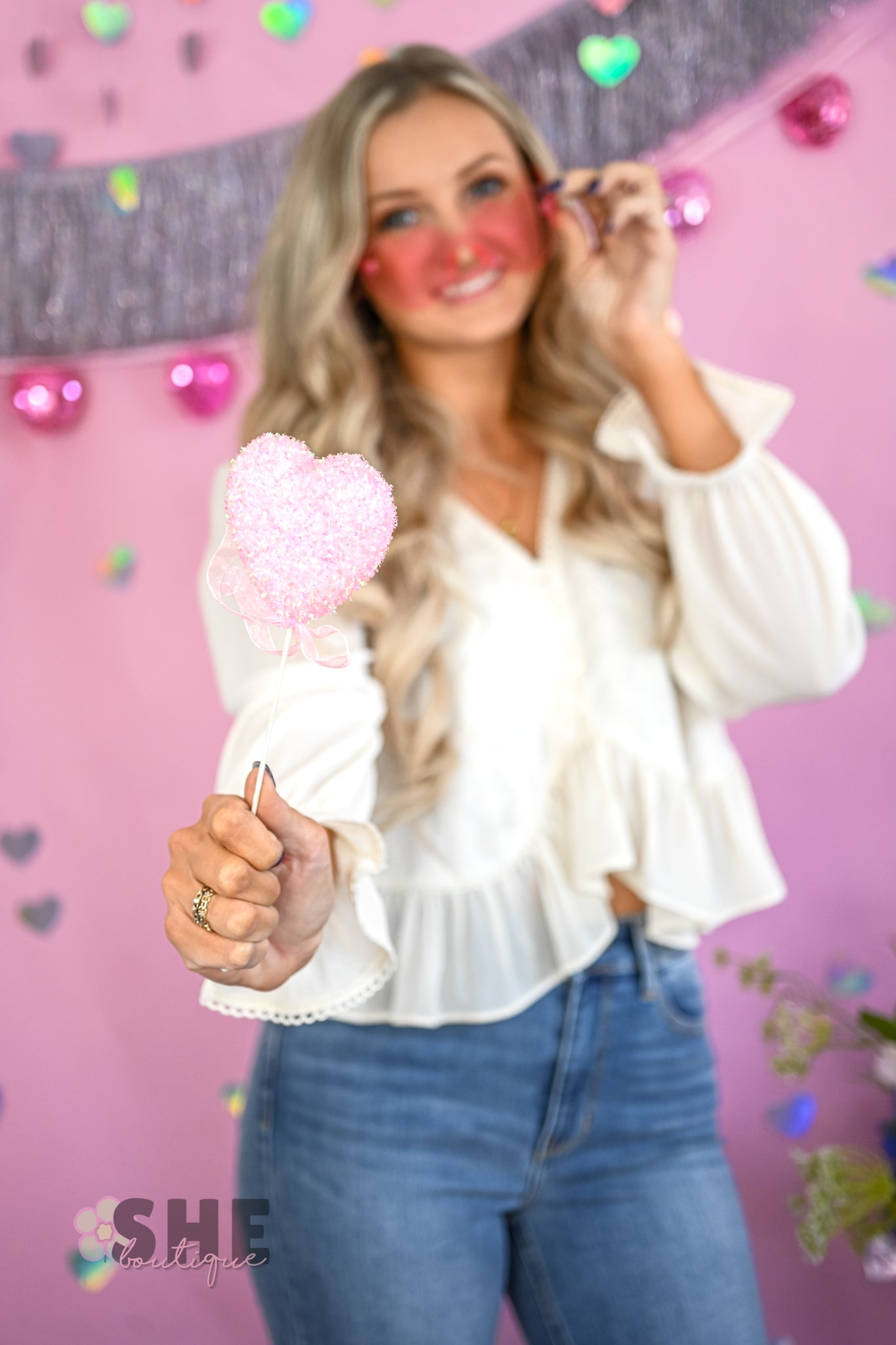 Lucille Embroidered Cream Blouse