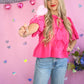 Charlotte Hot Pink Bow Blouse -