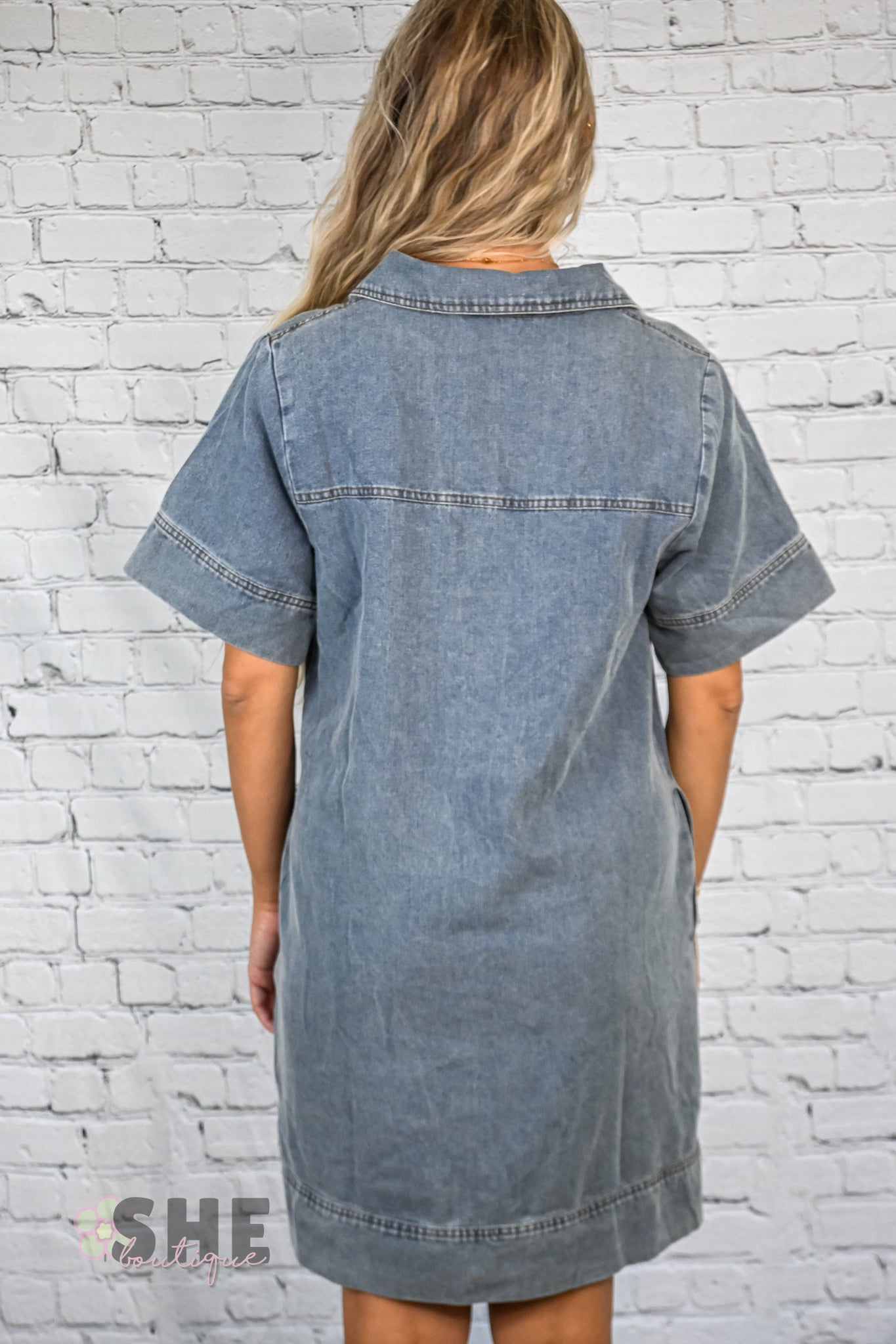 Try Again Denim Dress -